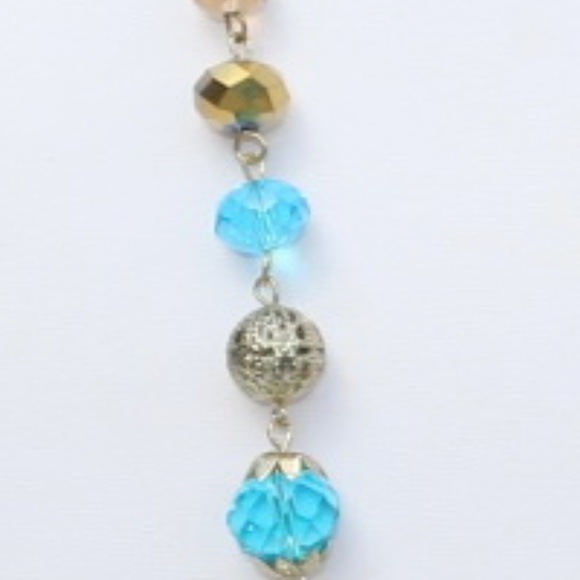 Elegant Boho Necklace Single Strand Crystal Bead - Picture 4 of 7